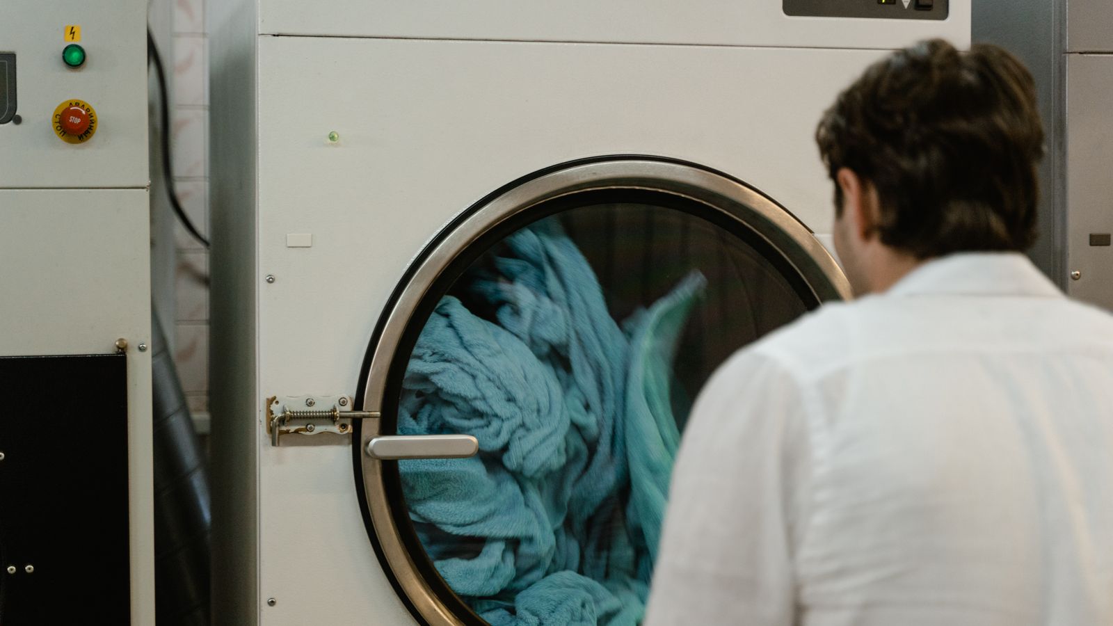 Detergent drawer being cleaned and inspected for residue buildup